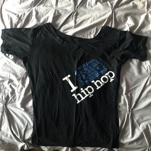 I Love Hip Hop Off The Shoulder Top